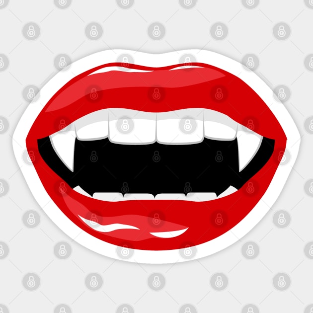 Vampire kiss Sticker by CraftCloud